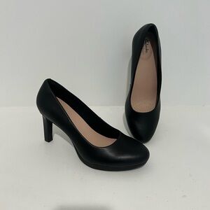 Women's Clarks, Ambyr Joy Pump 11 Black Leather Genuine Leather 26157764 High ⭐⭐